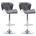vidaXL Bar Stool Grey 17.32 x 18.90 x 41.54 in Faux Leather