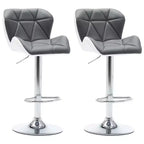 vidaXL Bar Stool Grey 17.32 x 18.90 x 41.54 in Faux Leather