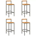 vidaXL Bar Stool Set of 2 Grey