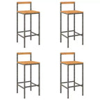 vidaXL Bar Stool Set of 2 Grey
