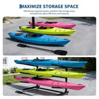 Porta Kayak Autoportante con Ruote, Porta Kayak Regolabile per Interni ed Esterni, Supporto per Kayak, Canoa, Tavola da Surf Resistente