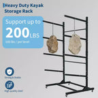 Porta Kayak Autoportante con Ruote, Porta Kayak Regolabile per Interni ed Esterni, Supporto per Kayak, Canoa, Tavola da Surf Resistente
