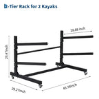 Porta Kayak Autoportante con Ruote, Porta Kayak Regolabile per Interni ed Esterni, Supporto per Kayak, Canoa, Tavola da Surf Resistente