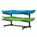 Freestanding Kayak Storage Rack with Wheels, Adjustable Kayak Rack for Indoor Outdoor Storage, Heavy Duty Kayak Holder for Kayak, Canoe, Surfboard