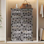 Scarpiera salvaspazio, mobile porta scarpe con ripiani in PVC, contiene fino a 32 paia, componibile con anta, ganci, per ingresso, armadio, camera da letto, corridoio