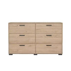 Tvilum, Sofia 6 Drawer Double Dresser, Jackson Hickory