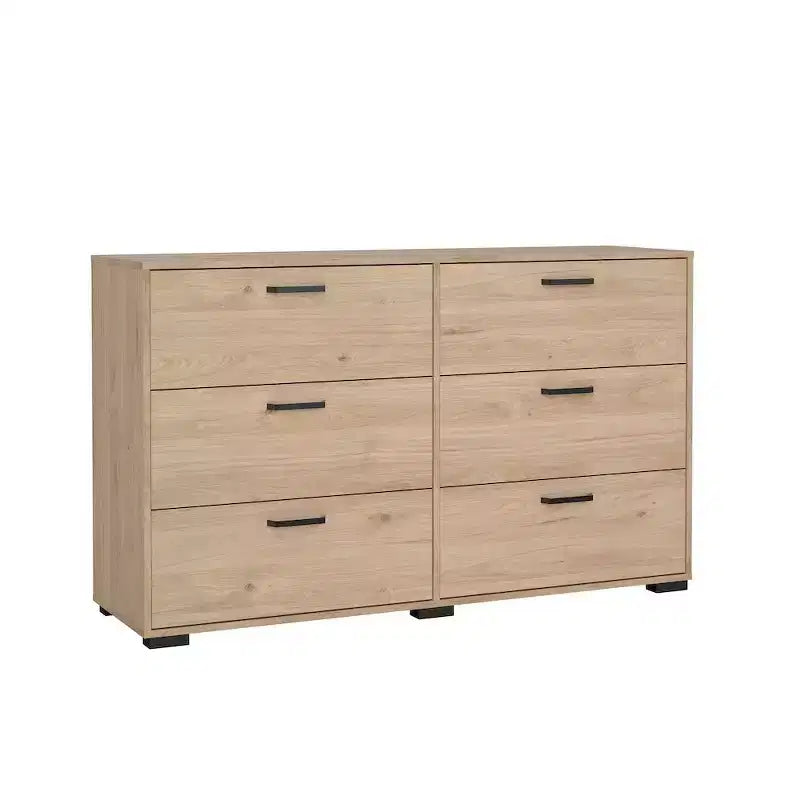 Tvilum, Cassettiera doppia a 6 cassetti Sofia, Jackson Hickory