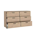 Tvilum, Cassettiera doppia a 6 cassetti Sofia, Jackson Hickory