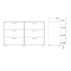 Tvilum, Cassettiera doppia a 6 cassetti Sofia, Jackson Hickory