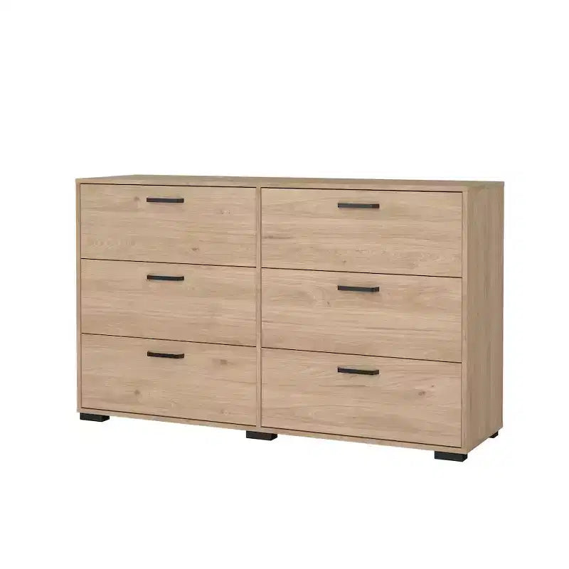 Tvilum, Cassettiera doppia a 6 cassetti Sofia, Jackson Hickory