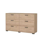 Tvilum, Cassettiera doppia a 6 cassetti Sofia, Jackson Hickory
