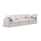 Meridian Furniture Indulge Linen Textured Fabric Modular Sofa