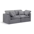 Meridian Furniture Indulge Grey Velvet Modular Sofa
