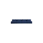 Divano modulare Cube Navy in lino testurizzato resistente